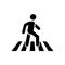 Human walk crosswalk icon. vector