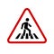 Human walk crosswalk icon. vector