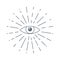 Human world eye with rays. Illuminati logo. World order symbol all-seeing eye of providence