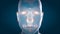 Human xray, human anatomy facial recognition, 3D Illustration