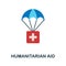 Humanitarian Aid flat icon. Color simple element from volunteering collection. Creative Humanitarian Aid icon for web design,