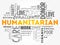 Humanitarian word cloud collage