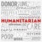 Humanitarian word cloud collage