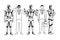 Humanoid robot and businessmen black and white