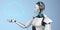 Humanoid Robot Callbot Cloud Speech Bubble