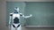 Humanoid Robot Chalk Board Teacher