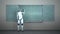 Humanoid Robot Chalk Board Writing Teacher