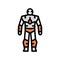 humanoid robot color icon vector illustration