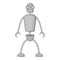 Humanoid robot icon monochrome