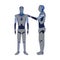 Humanoid robots icon, artificial intelligence design ,