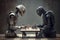 Humanoid robots play chess, Generative AI