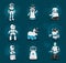 Humanoids and Androids, Robots Collection Vector