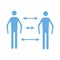 Humans figures with arrows line style icon