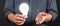 Humans hold light bulbs in hand innovative technology and creativity