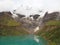 Humantay Lake in the Andes mountains, Peru, travel and tourism, hiking destination