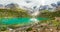 Humantay lake in Peru on Salcantay mountain in the Andes