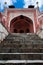 Humayun`s Tomb arch with stairway, Delhi, India.