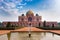 Humayun`s tomb of Mughal Emperor Humayun designed by Persian architect Mirak Mirza Ghiyas in New Delhi, India. Tomb was commission