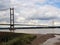 Humber Bridge from the south bank of the Humber Estuary
