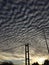 Humber suspension bridge and Mackerel sky