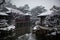 Humble Administrator`s Garden in snow, ancient suzhou, china