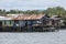 Humble houses with rusty roofs, Sorong, Indonesia