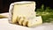 Humboldt Fog cheese: a white, bloomy wheel with edible ash. Creamy with a tangy, crumbly center