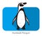Humboldt penguin standing flat icon vector illustration