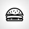 Humburger line icon. burger linear outline icon