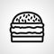 humburger line icon. burger linear outline icon