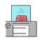 humidification system meat color icon vector illustration