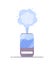 Humidifier air icon. Ultrasonic purifier microclimate for home. Healthy humidity. Modern vector illustration in flat