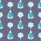 Humidifier on a gray background. Vector seamless pattern in cartoon style