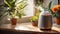 Humidifier living , comfort diffuser flowerpots plant indoors fresh purifier lifestyle wet electric