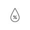 Humidity drop line icon