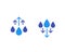 Humidity level up and down icons, vector