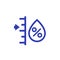 humidity level, water control icon on white