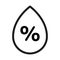 Humidity meter. Drop and persent icon