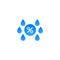 Humidity water icon. Vector temperature dry air humidity icon symbol