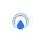 humidity, water level meter icon on white