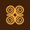 Humility with strength or symbol of wisdowm adinkra symbol. Tribal symbol in Africa. Vector illustration.