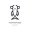 hummerhead outline icon. isolated line vector illustration from animals collection. editable thin stroke hummerhead icon on white