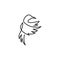 Humming bird one line. Vector logo icon template