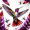 Humming bird wonderful illustration 3d rendered photography ultra detailed