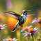 Humming bird wonderful illustration 3d rendered photography ultra detailed