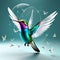 Humming bird wonderful illustration 3d rendered photography ultra detailed