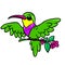 Hummingbird bird small character animal illustration cartoon