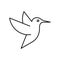 Hummingbird line icon