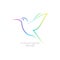 Hummingbird logo design. Colibri bird icon on white background