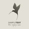 Hummingbird silhouette logo.